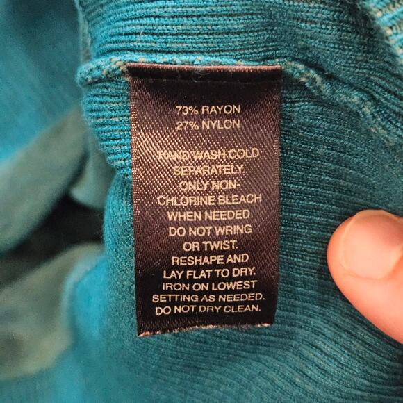 White House Black Market Cardigans Size M Lot of 3 Black Teal Button Up Sweater - Picture 6 of 14